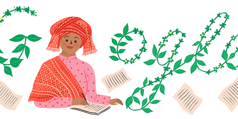 Google doodle hari ini sariamin-ismails novelis perempuan pertama