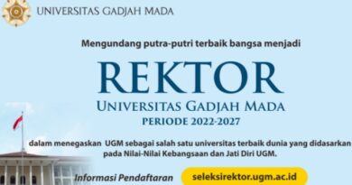 jadwal seleksi lowongan rektor UGM